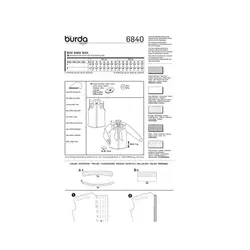 الگو خیاطی تاپ و شومیز مجلسی زنانه بوردا استایل کد 6840 سایز 36 تا 48 متد مولر