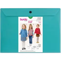 الگو خیاطی بلوز و پیراهن دخترانه بوردا کیدز کد 9376 سایز 18 ماه  تا 6 سال متد مولر