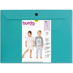 الگو خیاطی بلوز و شلوار کودک بوردا کیدز کد 9326 سایز 18 ماه تا 7 سال متد مولر