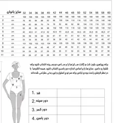 الگو خیاطی مانتو بانوان سایز 32 تا 54 متد مولر کد 18