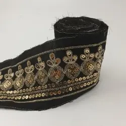 نوار گل پولک دوزی شده