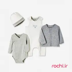 مجموعه الگوی خیاطی 4 تکه نوزادی گندم