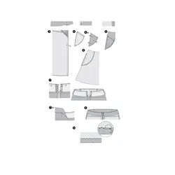 الگو خیاطی دامن زنانه بوردا استایل کد 6572 سایز 34 تا 46 متد مولر