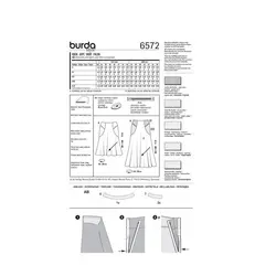 الگو خیاطی دامن زنانه بوردا استایل کد 6572 سایز 34 تا 46 متد مولر