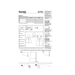 الگوی خیاطی تاپ زنانه بوردا استایل کد 6794 سایز 34 تا 44 متد مولر