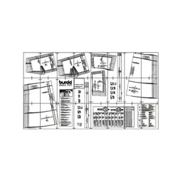 الگوی خیاطی تاپ زنانه بوردا استایل کد 6794 سایز 34 تا 44 متد مولر