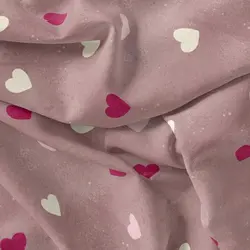 پارچه ملحفه پارچه باما مدل مخمل طرح قلبی کد 5011273