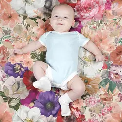 پارچه ملحفه پارچه باما مدل مخمل طرح گل کد 5011794
