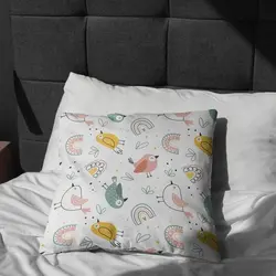   پارچه ملحفه پارچه باما مدل مخمل طرح نوزادی پرنده ها کد 5011336