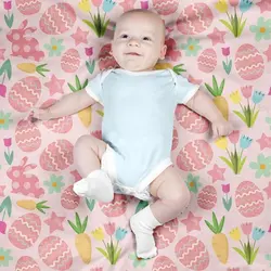  پارچه ملحفه پارچه باما مدل مخمل طرح تخم مرغ بهاری کد 5011832