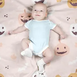   پارچه ملحفه پارچه باما مدل مخمل طرح کدو تنبل کد 5011908