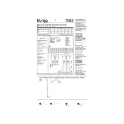 الگو خیاطی تاپ و پیراهن زنانه بوردا استایل کد 7063 سایز 34 تا 46 متد مولر