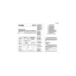 الگو خیاطی پیراهن زنانه بوردا استایل کد 6223 سایز 34 تا 44 متد مولر