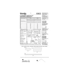 الگو خیاطی ست لباس شنا و بادی زنانه بوردا استایل کد 6963 سایز 32 تا 44 متد مولر