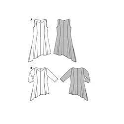 الگو خیاطی تونیک زنانه بوردا استایل کد 6790 سایز 42 تا 54 متد مولر