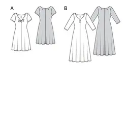 الگو خیاطی پیراهن زنانه بوردا استایل کد 6531 سایز 34 تا 46 متد مولر