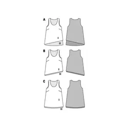 الگو خیاطی تاپ زنانه بوردا استایل کد 6763 سایز 36 تا 46 متد مولر