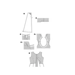 الگو خیاطی تاپ زنانه بوردا استایل کد 6763 سایز 36 تا 46 متد مولر