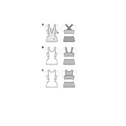 الگو خیاطی تاپ ورزشی زنانه بوردا استایل کد 6656 سایز 32 تا 42 متد مولر