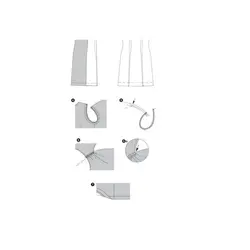 الگو خیاطی پیراهن و تاپ زنانه بوردا استایل کد 7202 سایز 36 تا 48 متد مولر