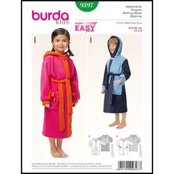 الگو خیاطی حوله تنپوش کودک بوردا کیدز کد 9397 سایز 3 تا 9 سال متد مولر