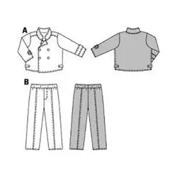 الگو خیاطی کت شلوار کودک بوردا کیدز کد 9409 سایز 6 ماه تا 3 سال متد مولر