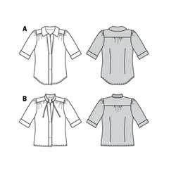 الگوی خیاطی بلوز زنانه بوردا استایل کد 7351 سایز 32 تا 44 متد مولر