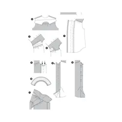 الگوی خیاطی بلوز زنانه بوردا استایل کد 7351 سایز 32 تا 44 متد مولر