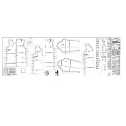 الگو خیاطی تونیک بلوز و تاپ شلوار زنانه الگوهای آسان خیاطی متد مولر کد 9013 چندسایزه