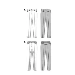 الگو خیاطی شلوار زنانه بوردا استایل کد 6879 سایز 34 تا 44 متد مولر