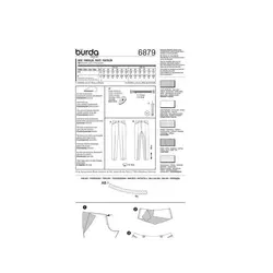 الگو خیاطی شلوار زنانه بوردا استایل کد 6879 سایز 34 تا 44 متد مولر