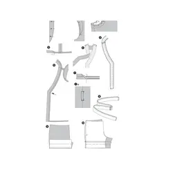 الگو خیاطی ست لباس دخترانه بوردا کیدز کد 9445 سایز 7 تا 14 سال متد مولر