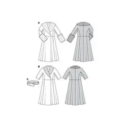 الگو خیاطی پالتو و مانتو زنانه بوردا استایل کد 7279 سایز 32 تا 44 متد مولر