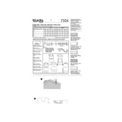 الگو خیاطی تاپ و دامن بارداری بوردا استایل کد 7104 سایز 36 تا 48 متد مولر