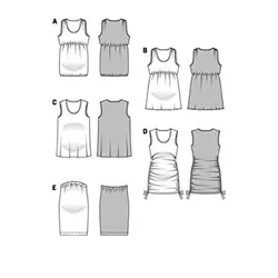 الگو خیاطی تاپ و دامن بارداری بوردا استایل کد 7104 سایز 36 تا 48 متد مولر