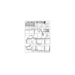 الگو خیاطی تاپ و دامن بارداری بوردا استایل کد 7104 سایز 36 تا 48 متد مولر