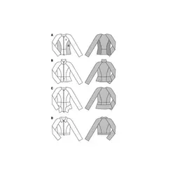 الگو خیاطی کت زنانه بوردا استایل کد 7140 سایز 32 تا 42 متد مولر