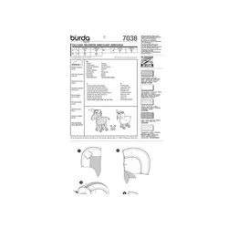 الگو خیاطی عروسک الاغ و گوسفند بوردا استایل کد 7038 سایز 30 سانت