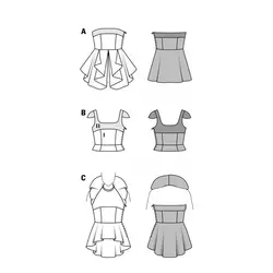 الگو خیاطی تاپ مجلسی زنانه بوردا استایل کد 7000سایز 34 تا 44 متد مولر