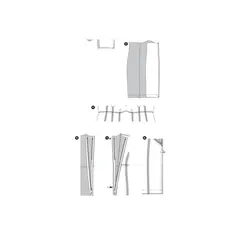 الگو خیاطی پیراهن و سارافون زنانه بوردا استایل کد 7243 سایز 44 تا 56 متد مولر