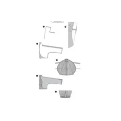 الگو خیاطی شال و ژاکت بولرو بوردا استایل کد 7118 سایز 36 تا 50 متد مولر