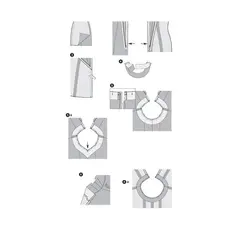 الگو خیاطی پیراهن زنانه بوردا استایل کد 6577 سایز 34 تا 46 متد مولر