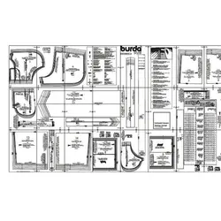 الگو خیاطی سرهمی و اورال  دخترانه بوردا کیدز کد 9387 سایز 2 تا 7 سال متد مولر