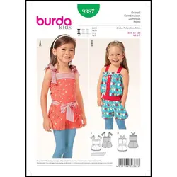 الگو خیاطی سرهمی و اورال  دخترانه بوردا کیدز کد 9387 سایز 2 تا 7 سال متد مولر