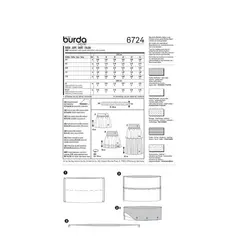 الگو خیاطی دامن زنانه بوردا استایل کد 6724 سایز 34 تا 44 متد مولر