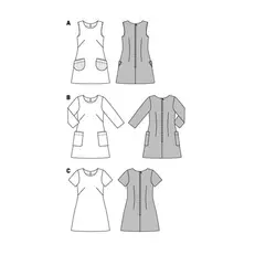 الگو خیاطی تونیک و سارافون زنانه بوردا استایل کد 6721 سایز 34 تا 44 متد مولر