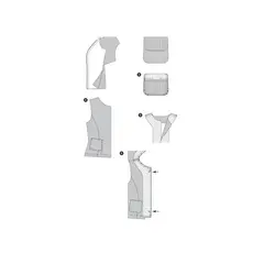 الگو خیاطی کت دامن زنانه بوردا استایل کد 6705 سایز 34 تا 46 متد مولر