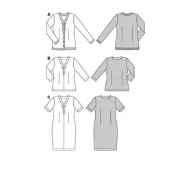 الگو خیاطی بلوز و تونیک زنانه بوردا استایل کد 6948 سایز 44 تا 60 متد مولر