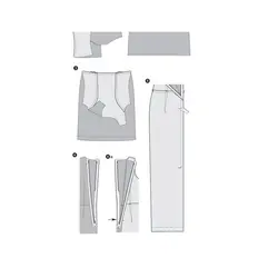 الگو خیاطی پیراهن مجلسی زنانه بوردا استایل کد 6585 سایز 34 تا 44 متد مولر