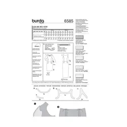 الگو خیاطی پیراهن مجلسی زنانه بوردا استایل کد 6585 سایز 34 تا 44 متد مولر
